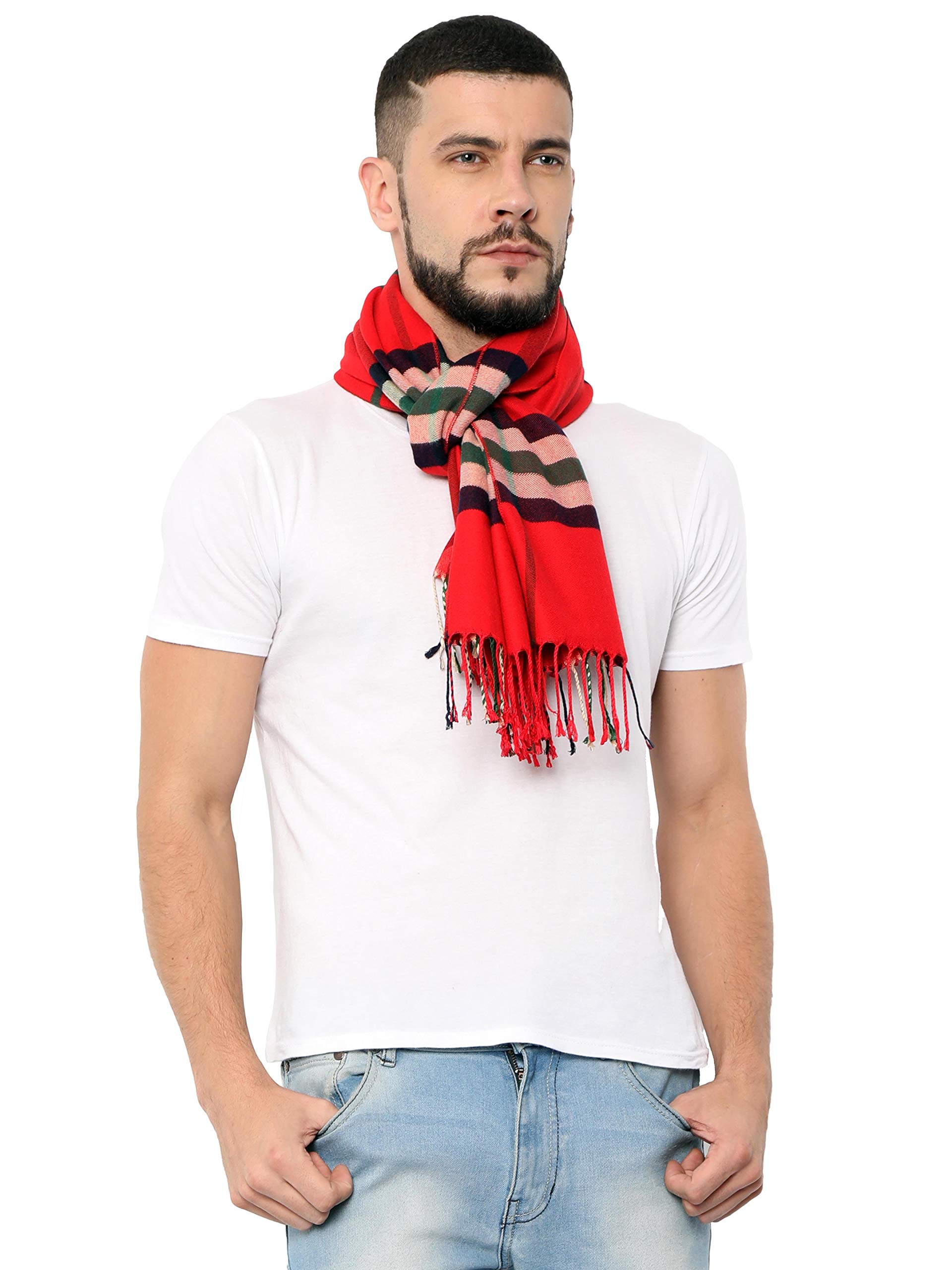 fabseasons Checkered Woolen Winter cashmere Scarf, Scarves, Stoles and Shawl, Size - 65 * 190 cms-picture-47