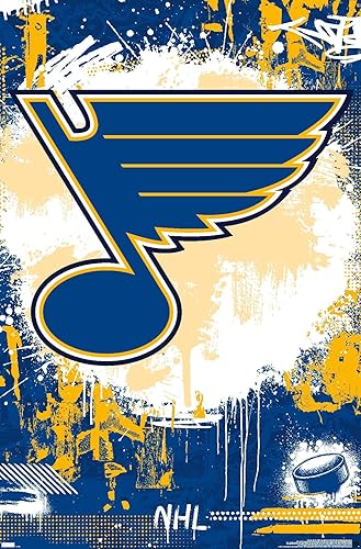 Trends International NHL St. Louis Blues - Póster de pared con logotipo Maximalist 23, 22.4 pulgadas de largo x 14.7 W, versión premium sin marco