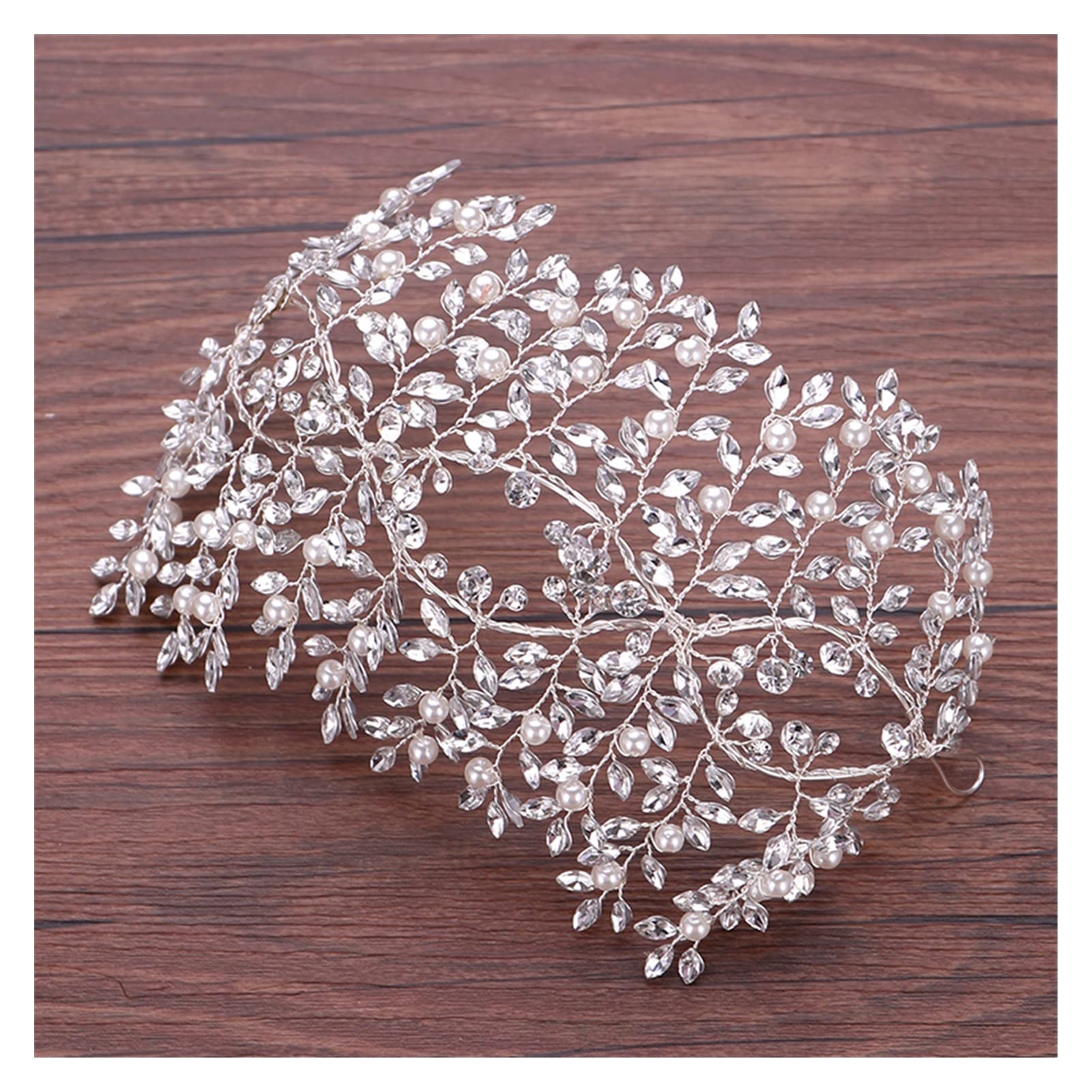 Lusurie Fasce for la Testa del Matrimonio di Strass for la Spina for la Sposa Accessori for Capelli Perle for Capelli Vine Vine Rhinestone Bridal Headpiece