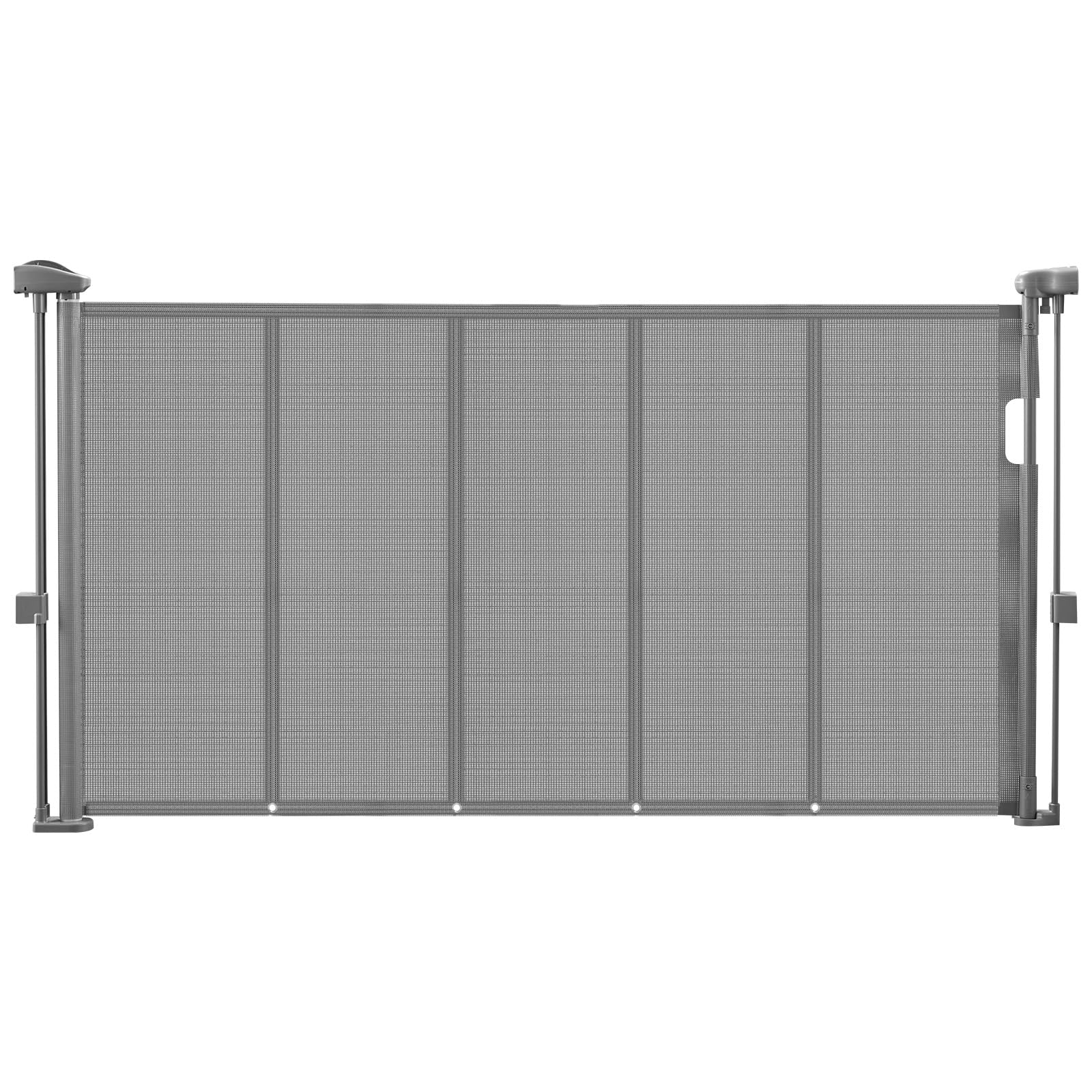 VEVOR Cancelletto di Sicurezza a Rete Retrattile Altezza 87 cm Estensibile max. 140 cm di Larghezza per Uso Domestico, Cancelletto a Casa Cancelletto a Rete per Scale Interne, Porte, Corridoi, Grigio