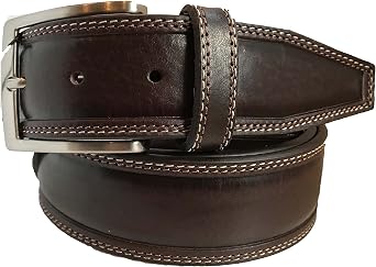 MENS BELT DOUBLE STITCHED 100% ITALIAN SINGLE SKIN HIDE LEATHER 40MM FORMAL CASUAL JEANS TROUSERS CHINOS SHORTS