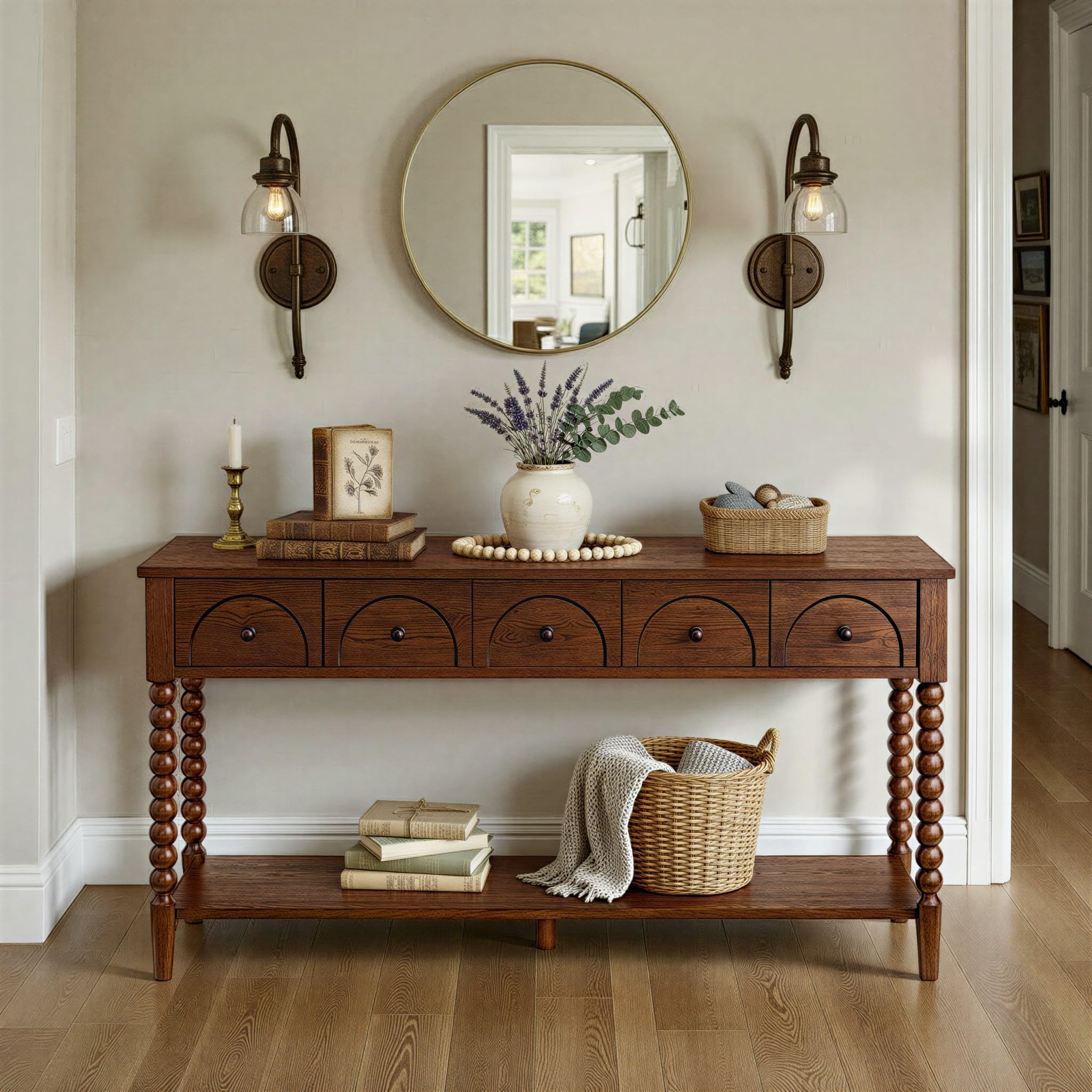 Amazon.com: SAND STONE HOME Pembroke 58” Cottage Sofa Console