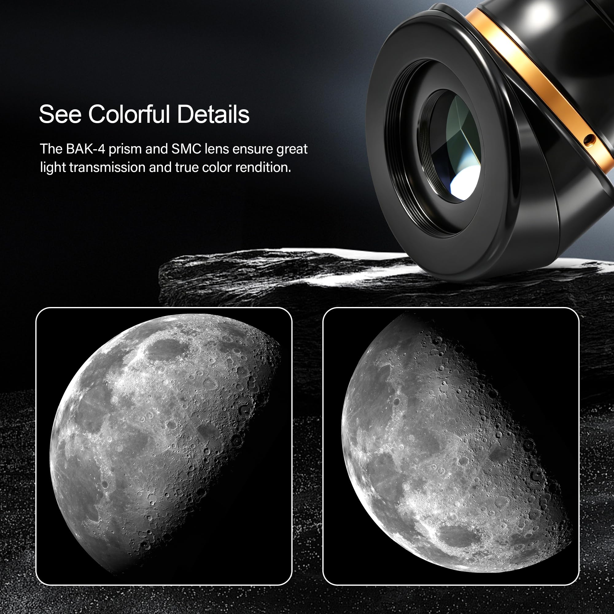 astromania 2 "45 Grados Prisma Diagonal para telescopio