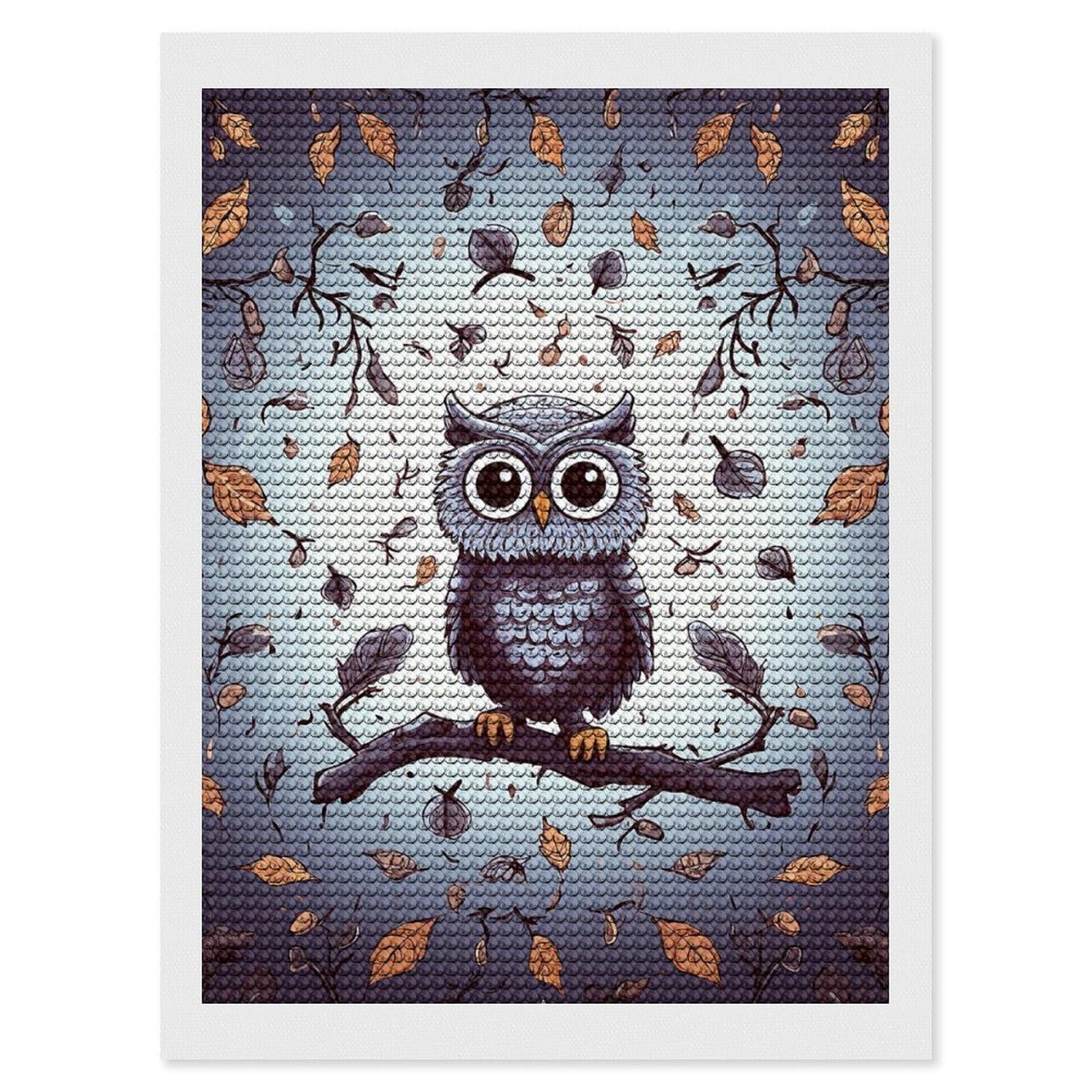 DWVTSLH Owl Tree Branches Diamond Painting Kits for Adults, Personalized Diamond Photo Art Full Drill, DIY 5D Diamond Art Painting Kits for Beginners, Home Wall Decor 12"x16"