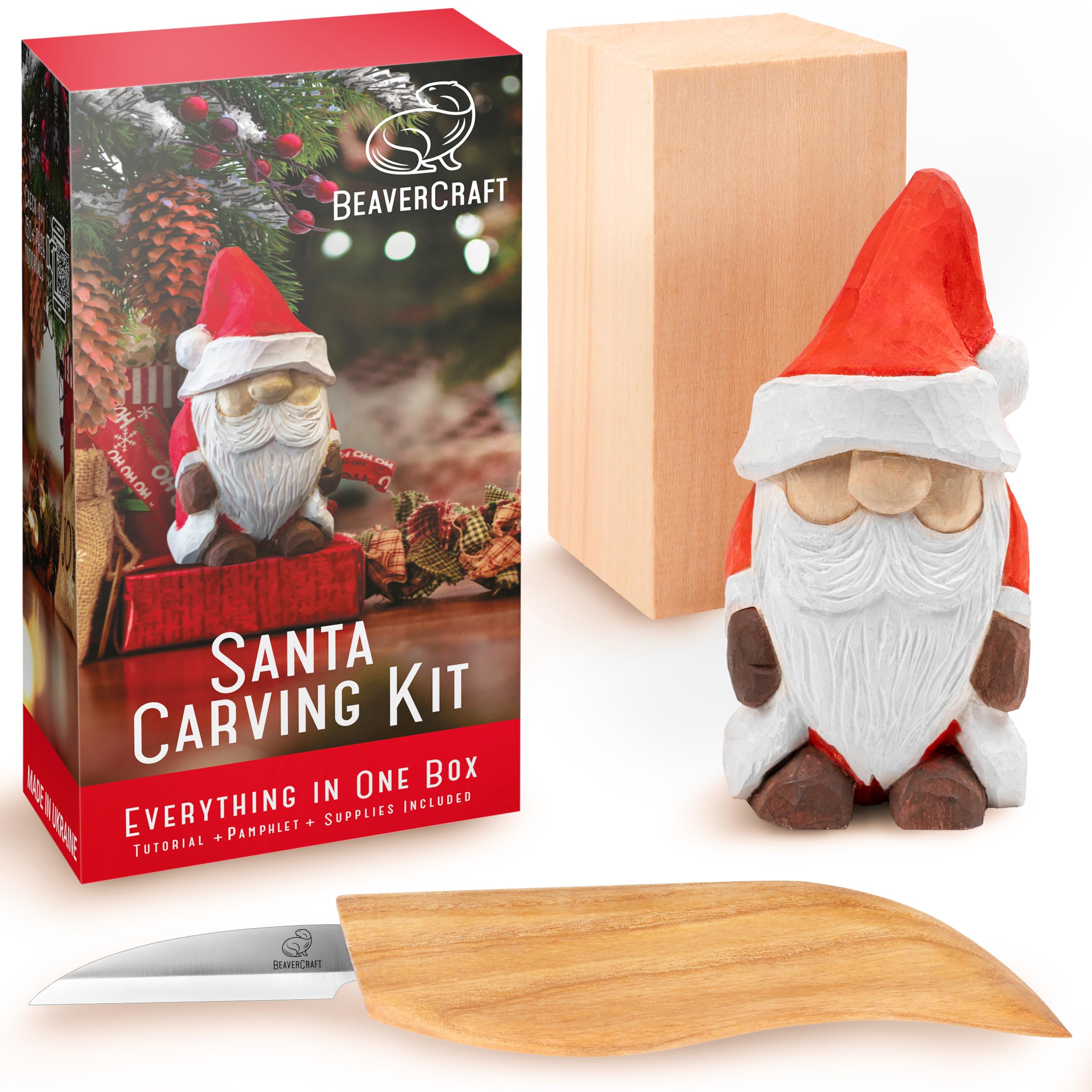 BeaverCraft DIY06 - Kit de tallado de madera para principiantes - Juego de herramientas de talla de madera, manualidades para adultos, kits de carpintería para niños y adolescentes