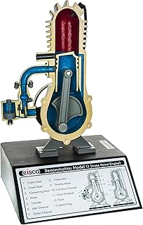 2 Stroke Gasoline Hand Crank Engine Model with Actuating Movable Parts to Demonstrate Engine Basics - 14