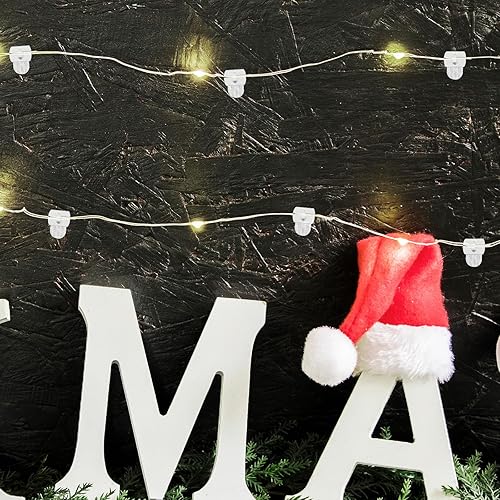 Miniatura 6 de 100 mini clips y 120 tiras, ganchos de pared sin daños para colgar, mini clips de luz transparentes para interiores con tiras de alto adhesivo,