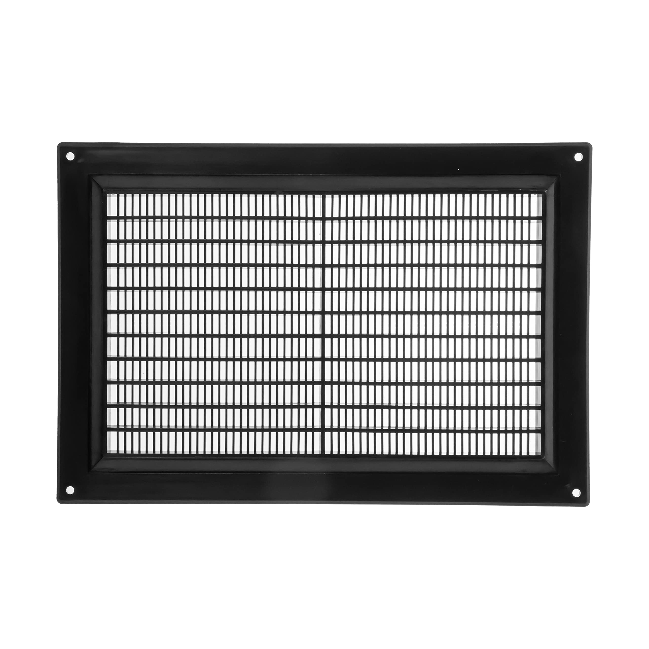Vent Systems 250 x 170 mm / 10" x 7" Inch Rectangular Plastic Air Vent Cover, Louvered Wall Grille with Insect Mesh
