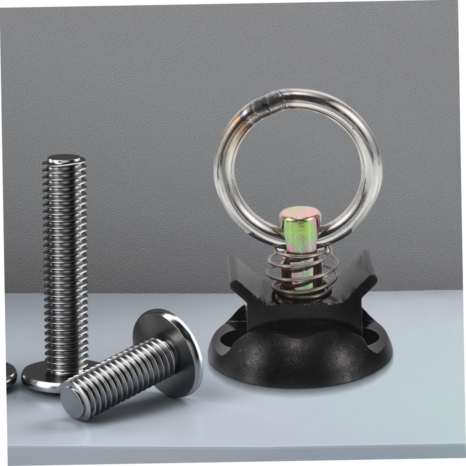 Kit de Puntos de Anclaje Redondos para Amarre de Motocicleta 4 Unidades Acero Resistente Sistema de Anclaje de Remolque para Carga Segura en Exteriores y Transporte