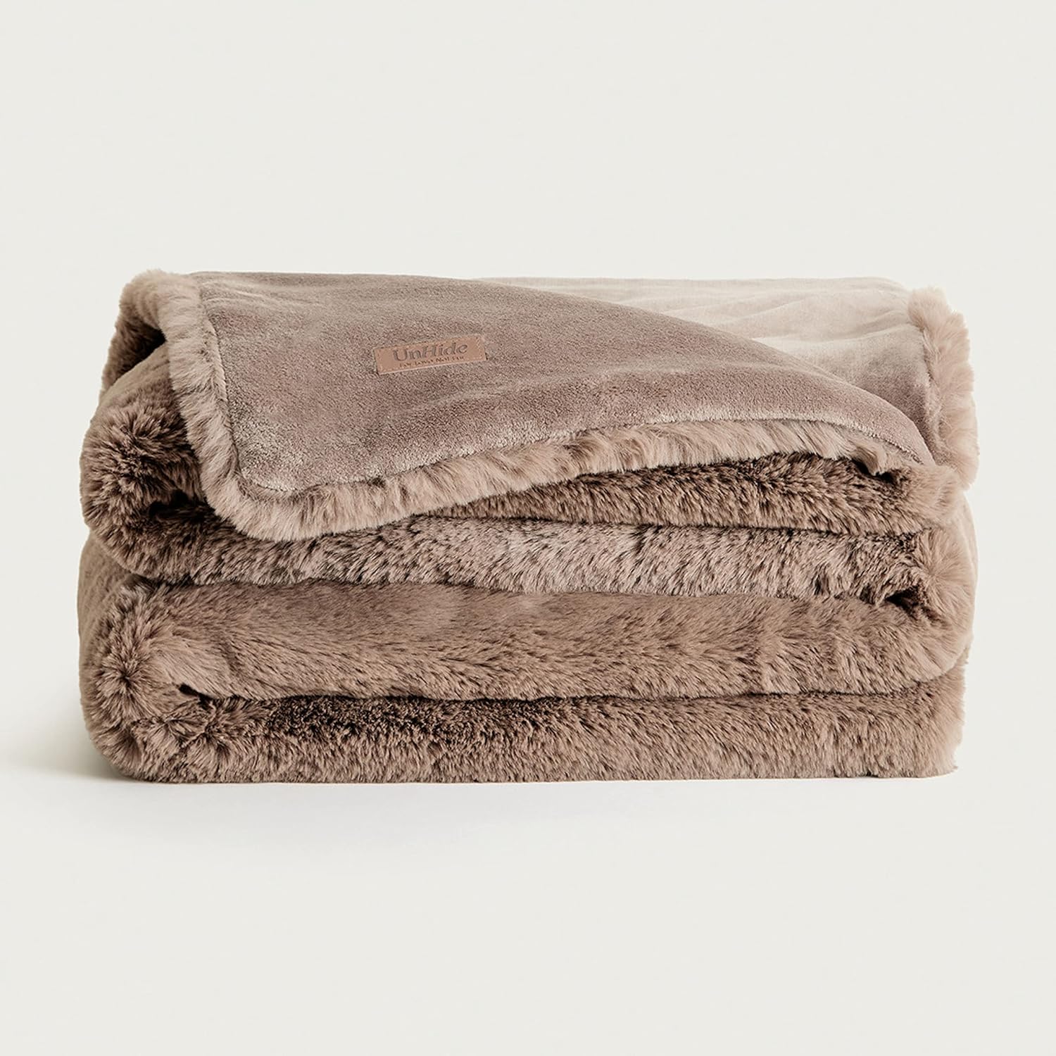 UnHide Marshmallow Faux Fur Blanket Heavy Weight, Extra