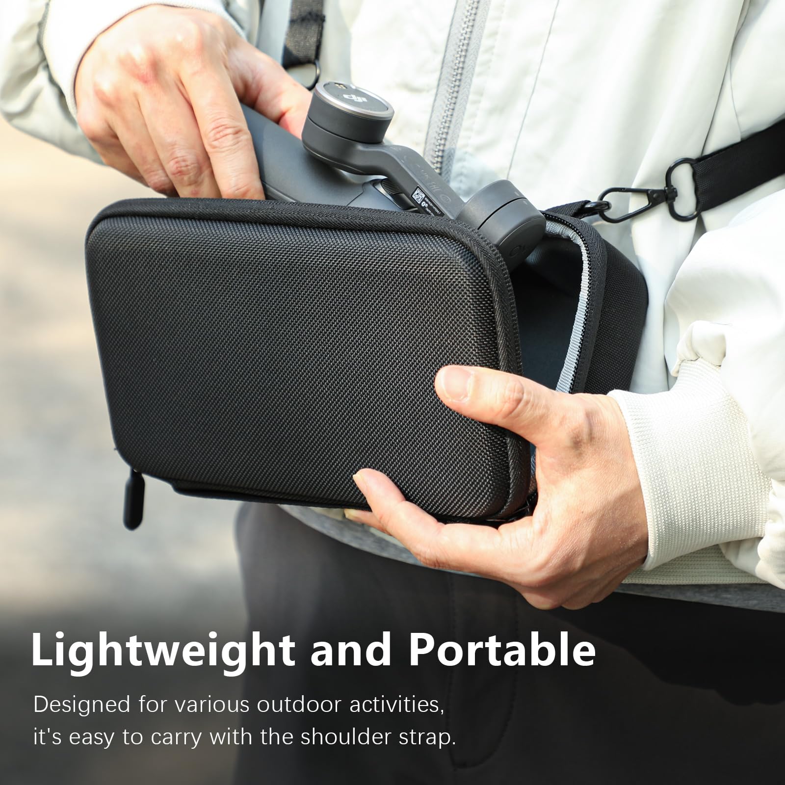 FPVtosky Étui de Rangement Portable en Nylon pour DJI OSMO Mobile 8/7/7P, Noir