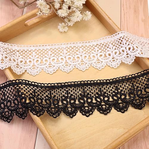 Miniatura 4 de Cinta de encaje de Venecia de 4.6 yardas para coser ropa, decoración de fiesta en casa