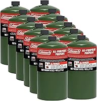 Boss Life Coleman Propane Cylinders 16 Oz 1-lb Pre-Filled 12 Pack for Camping Stoves Grills Torches