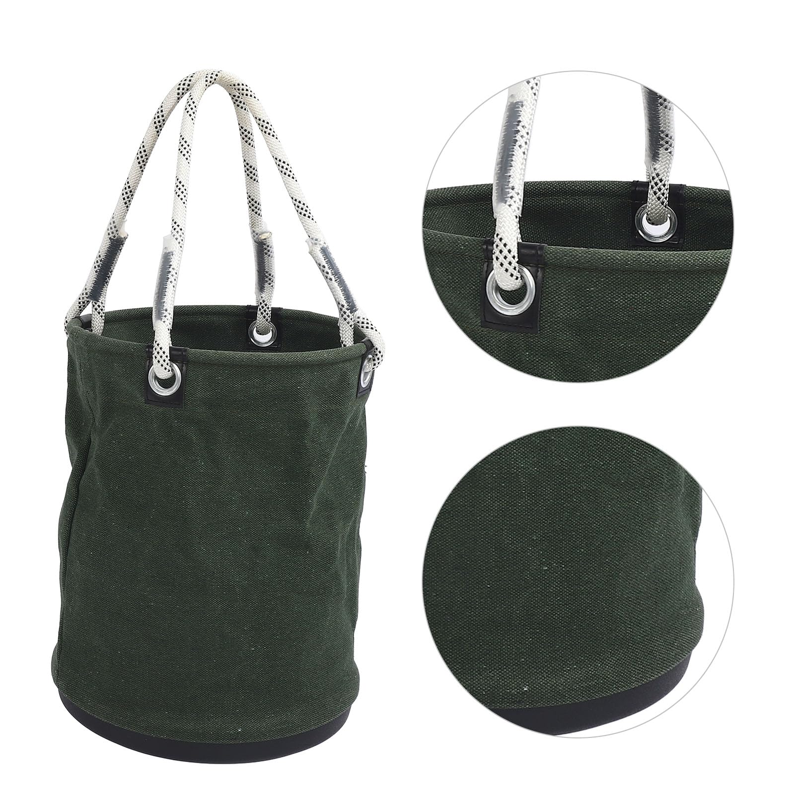 Qcwwy Cubo para Herramientas Multiuso, Material de Lona, ​​capacidad de Carga de 30 Kg, Mini Organizador Portátil para Construcción y Mantenimiento de 15,7 X 11,8 Pulgadas (GREEN)