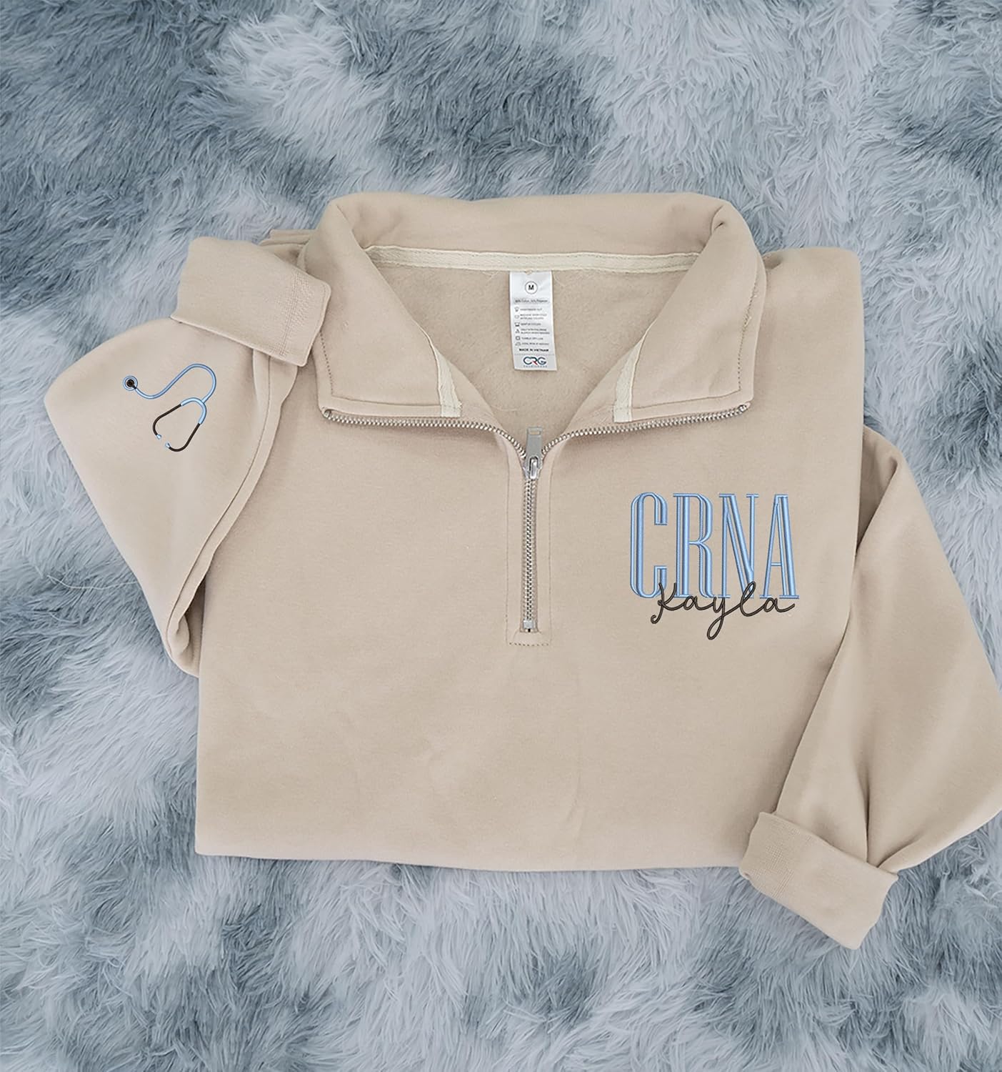 Chillever Personalized Embroidered Nurse Sweatshirt for Women, Custom Name & Specialties (ER, RN, NP, L&D), Nurse Gifts - Image 2