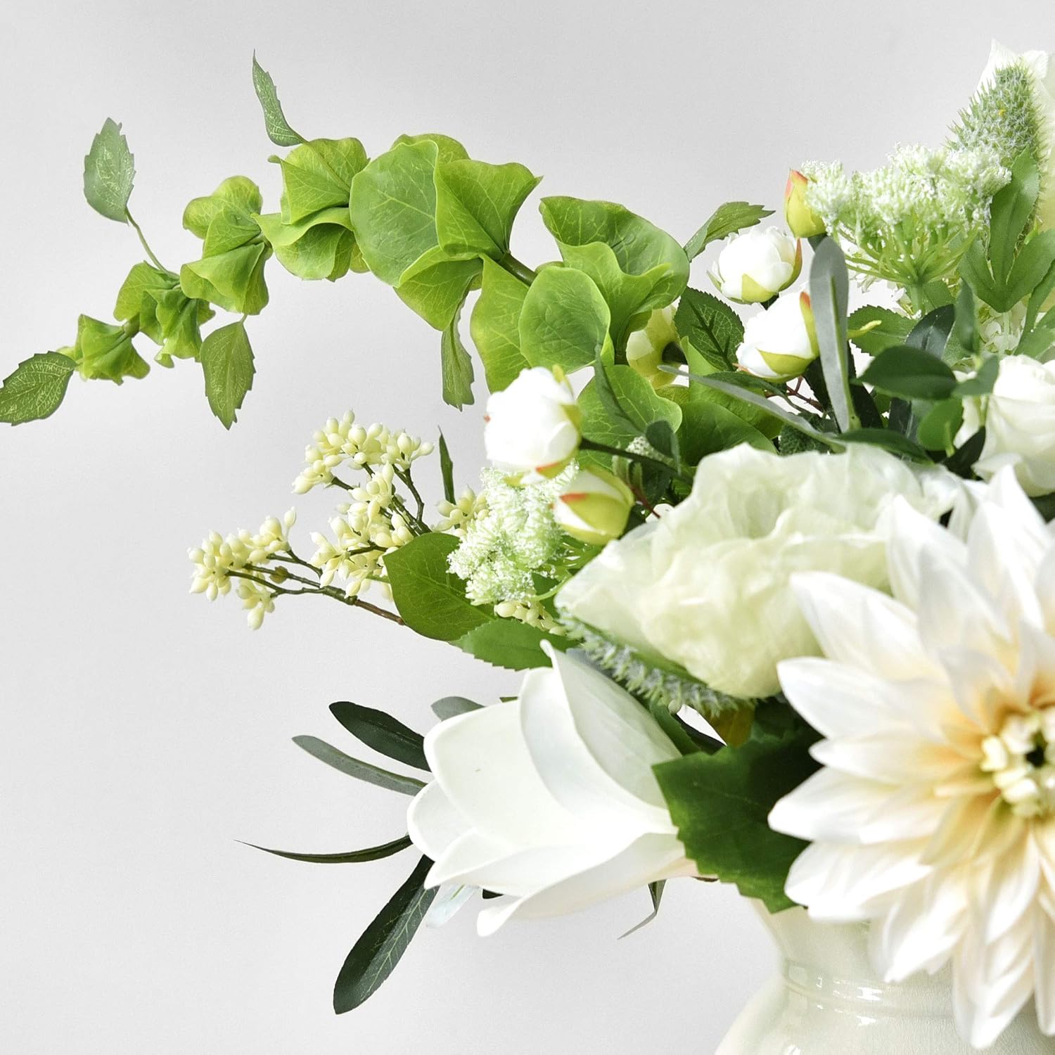 FiveSeasonStuff Artificial Bells of Ireland | Flower Greenery Fillers | Floral Bouquet Arrangement, 2 Stems
