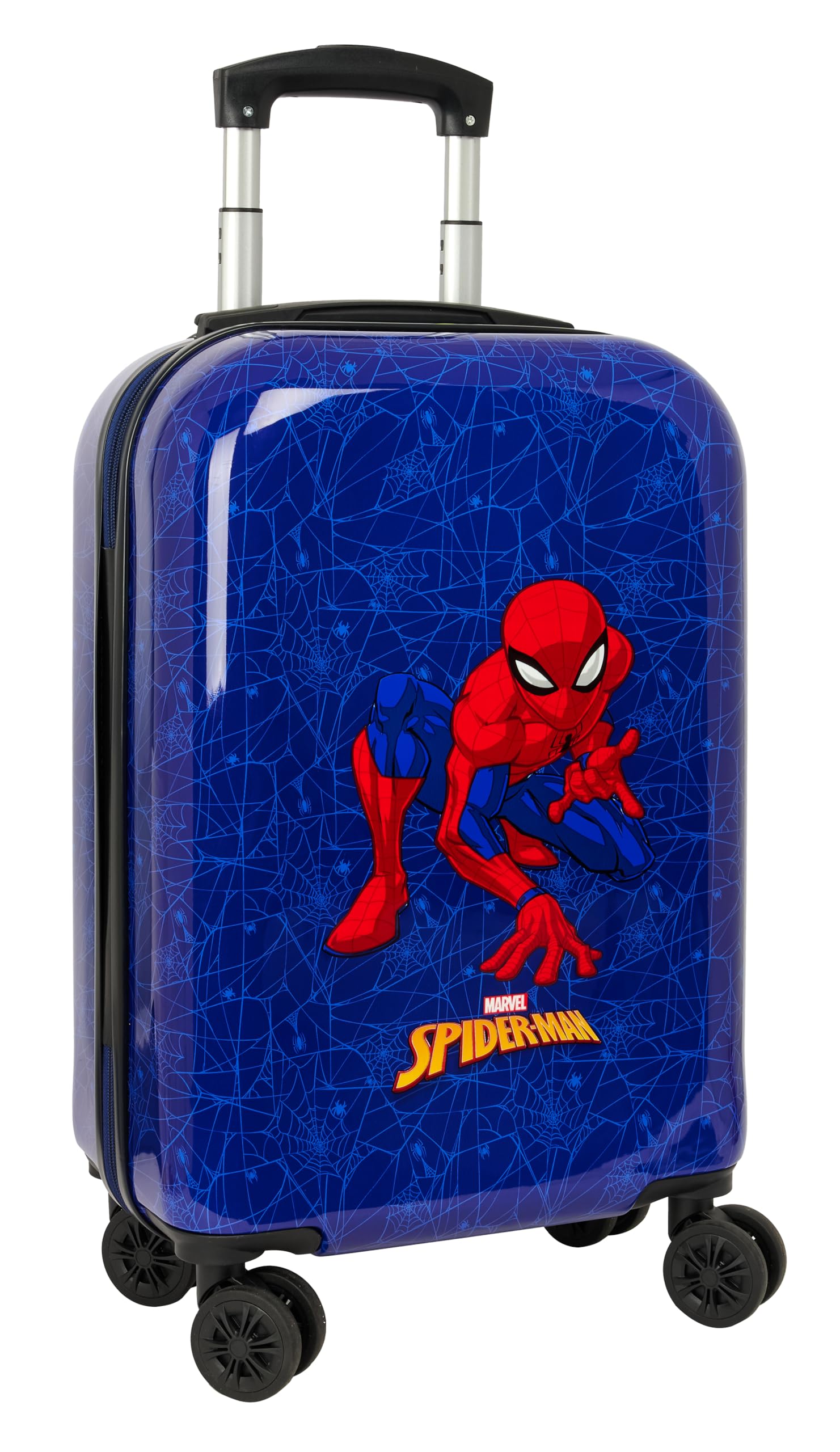 SPIDERMAN - Trolley da cabina 20 pollici, valigia con ruote, lucchetto di sicurezza, valigia leggera, 34,5 x 20 x 55 cm