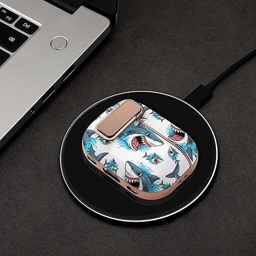 Miniatura 4 de Headphone Cover Compatible with Airpods Pro 2 Case 3D Animal Face Shark, Plastic, with Lock, Shockproof Protective