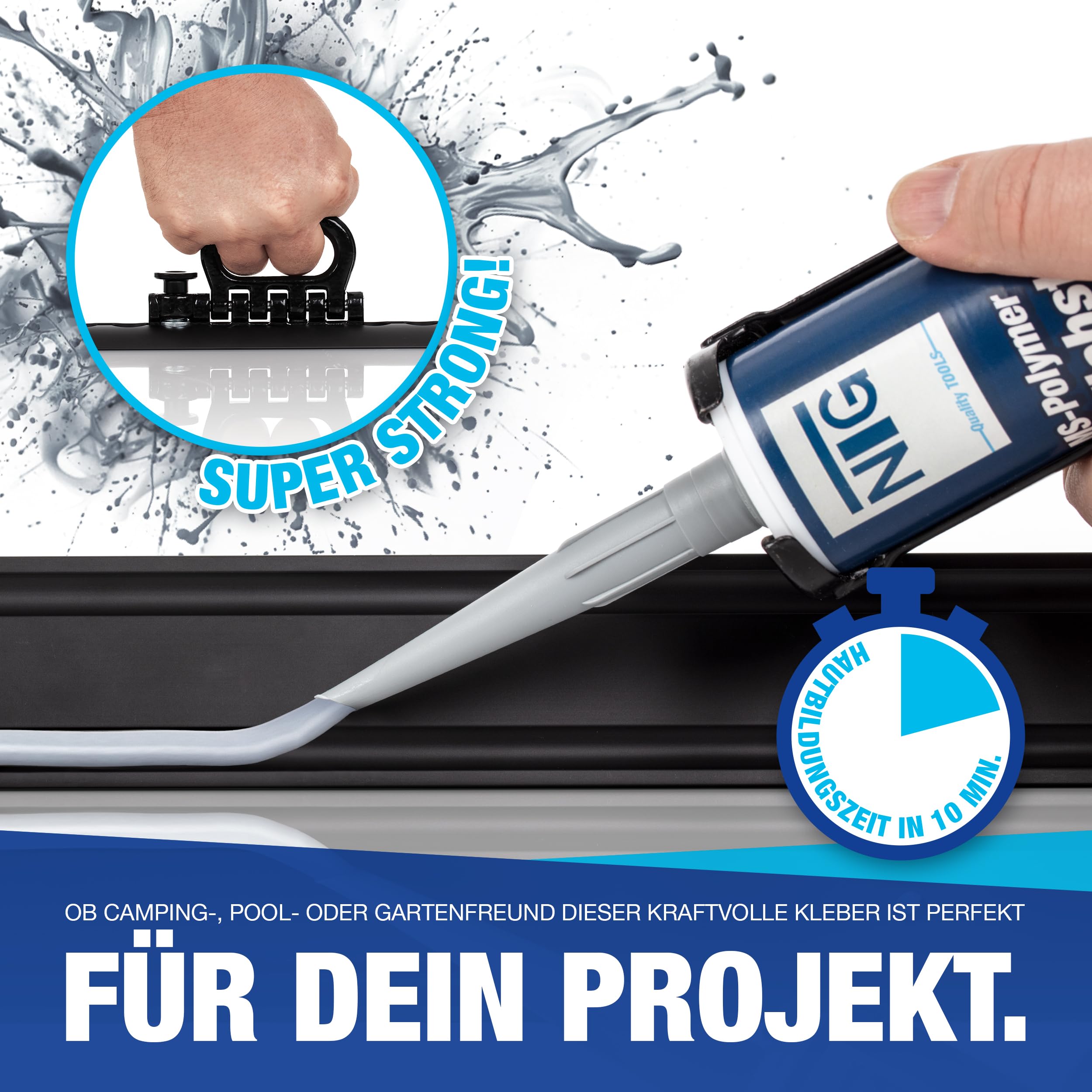 NTG Vinyltrimethoxysilan Kleber 290ml Baukleber - UV beständig Alleskleber
