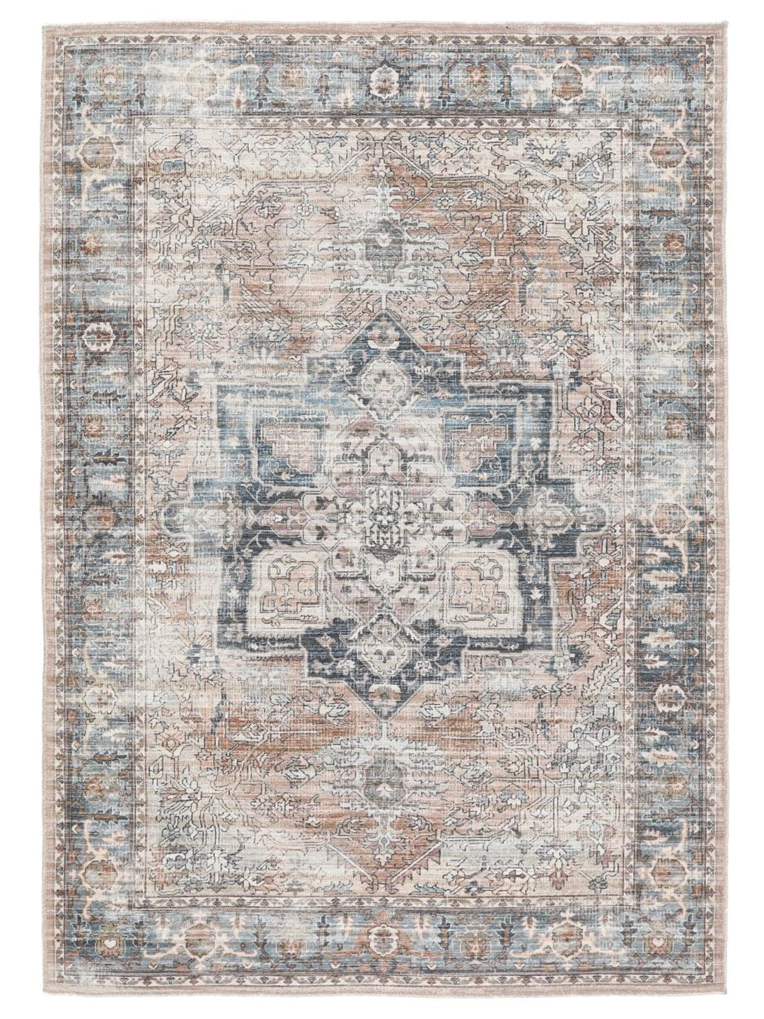 RugVista Dhabi Oriental Tapis, 160 x 230 cm, Terracotta/Bleu