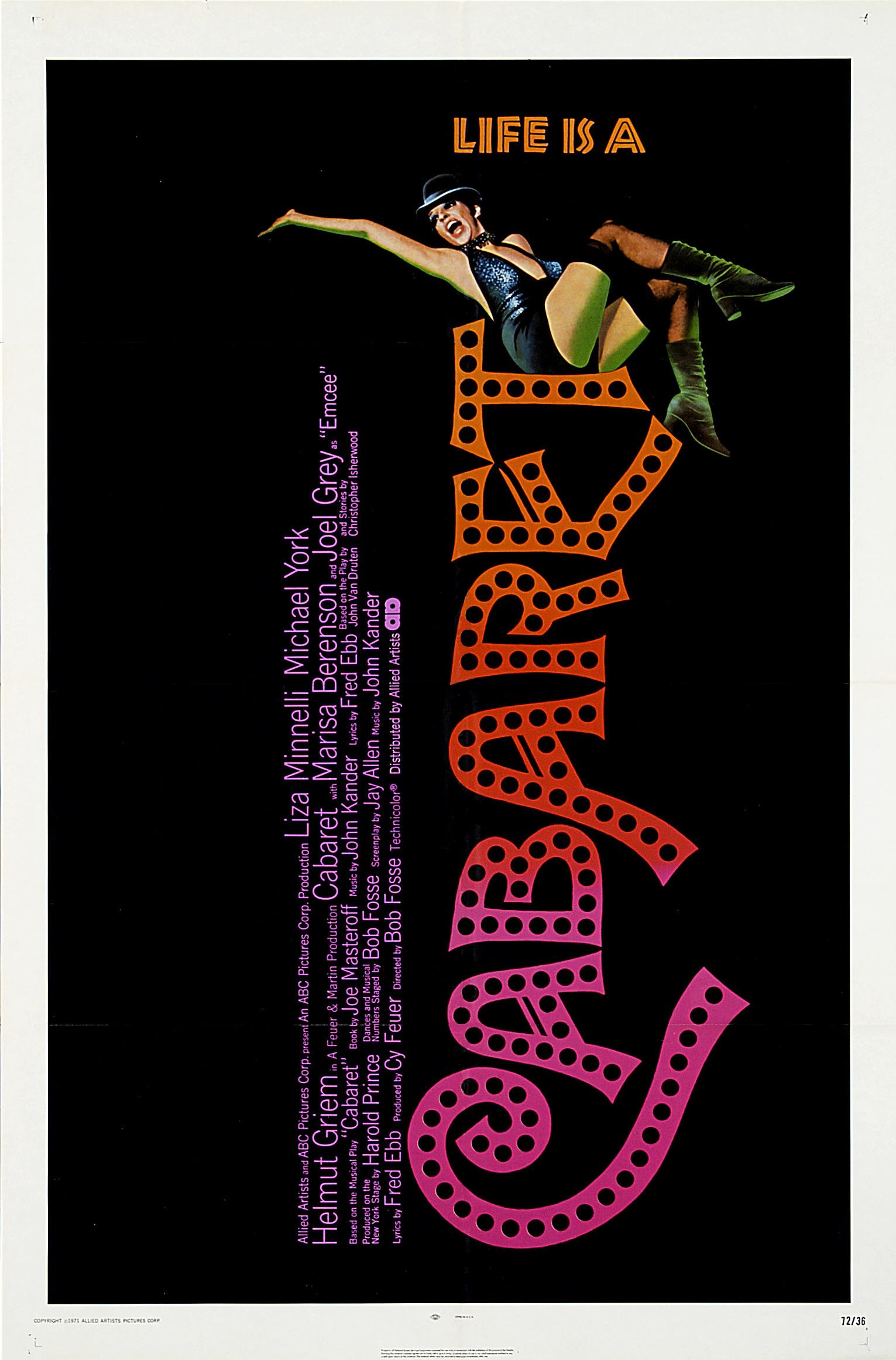 12X8 INCHES CABARET MOVIE POSTER PRINT APPROX SIZE