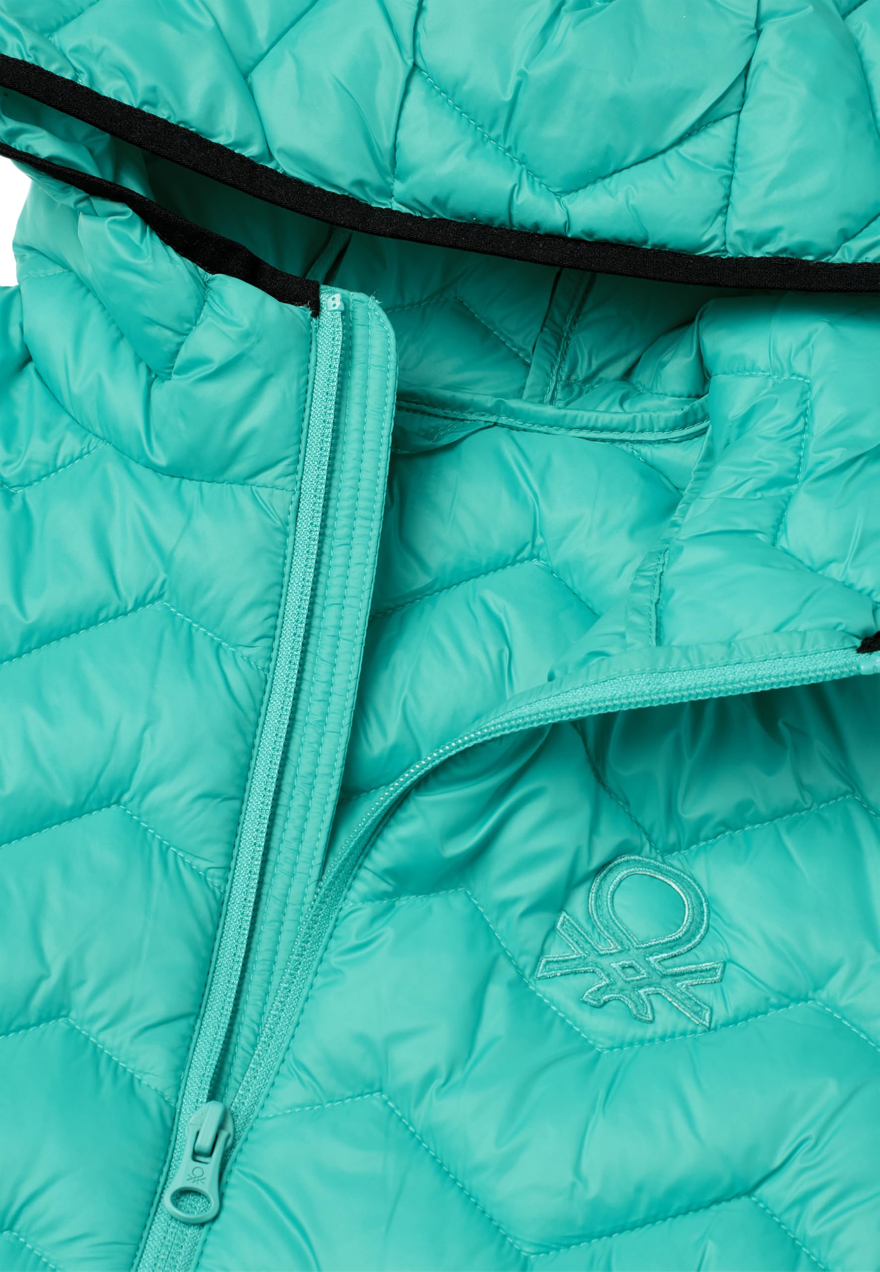 United Colors of Benetton Giubbotto 2TWDCN04V Giacca, Verde, 160 cm Bambino
