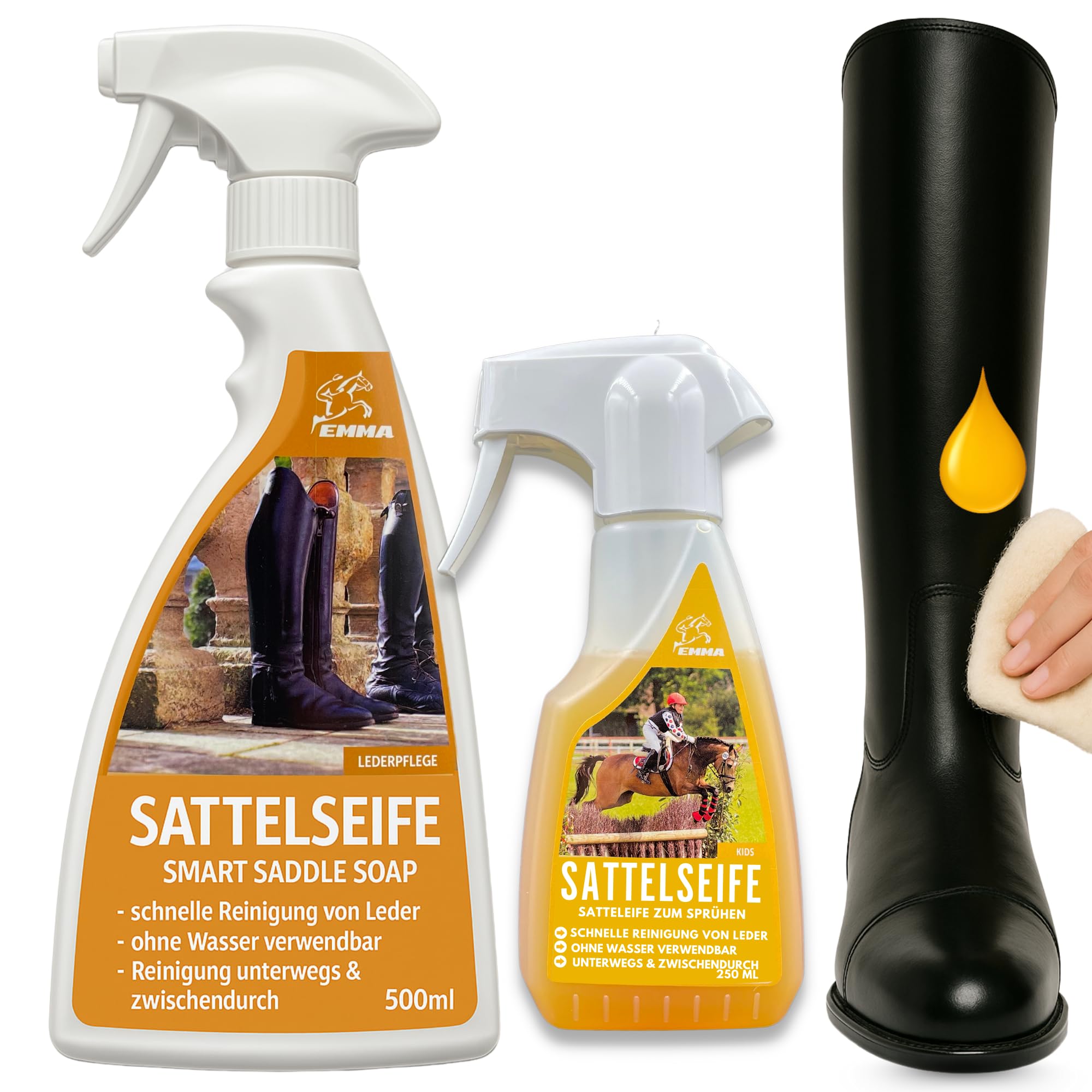 Savon pour cuir EMMA spray incolore pour détacher et nourrir