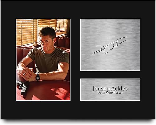 HWC Trading Jensen Ackles Supernatural Gifts - Imagen de autógrafo firmada para fanáticos de programas de televisión, tamaño carta de EE. UU