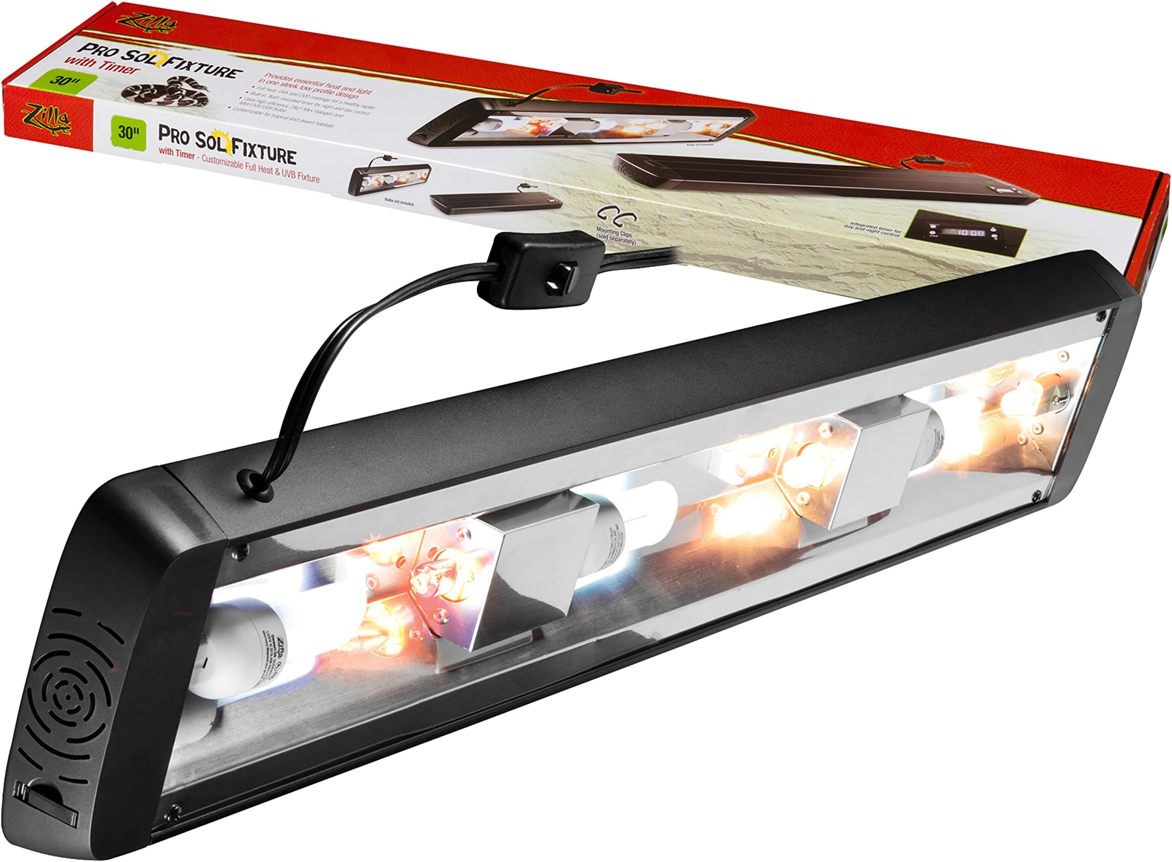 Zilla Pro Sol Light Fixture with Timer, 30"