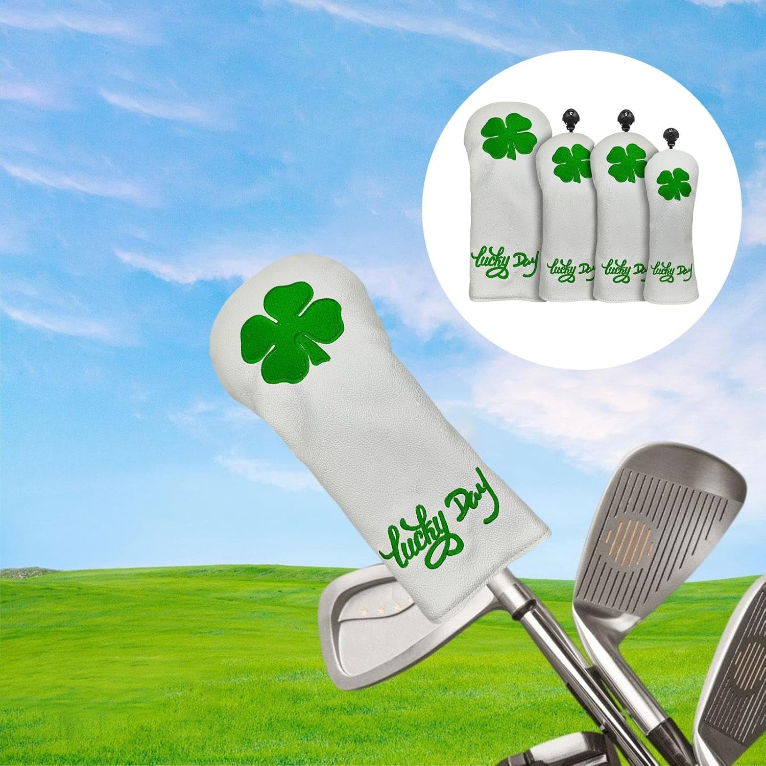 本革防水レザー・フェアウェイウッド用ゴルフヘッドカバー – Mi-Cours ミクール Generic ゴルフクラブ用ヘッドカバー、PUレザー製の保護スリーブ