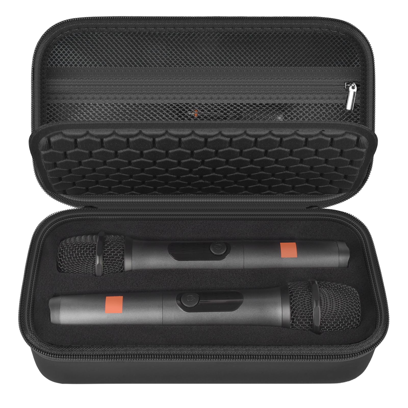 Boobowl JBL sans Fil Compatible sans Fil Micro étui Deux Microphones/pour JBL Partybox, Portable Double Microphone Sac de Voyage de Stockage (boîte Seulement)