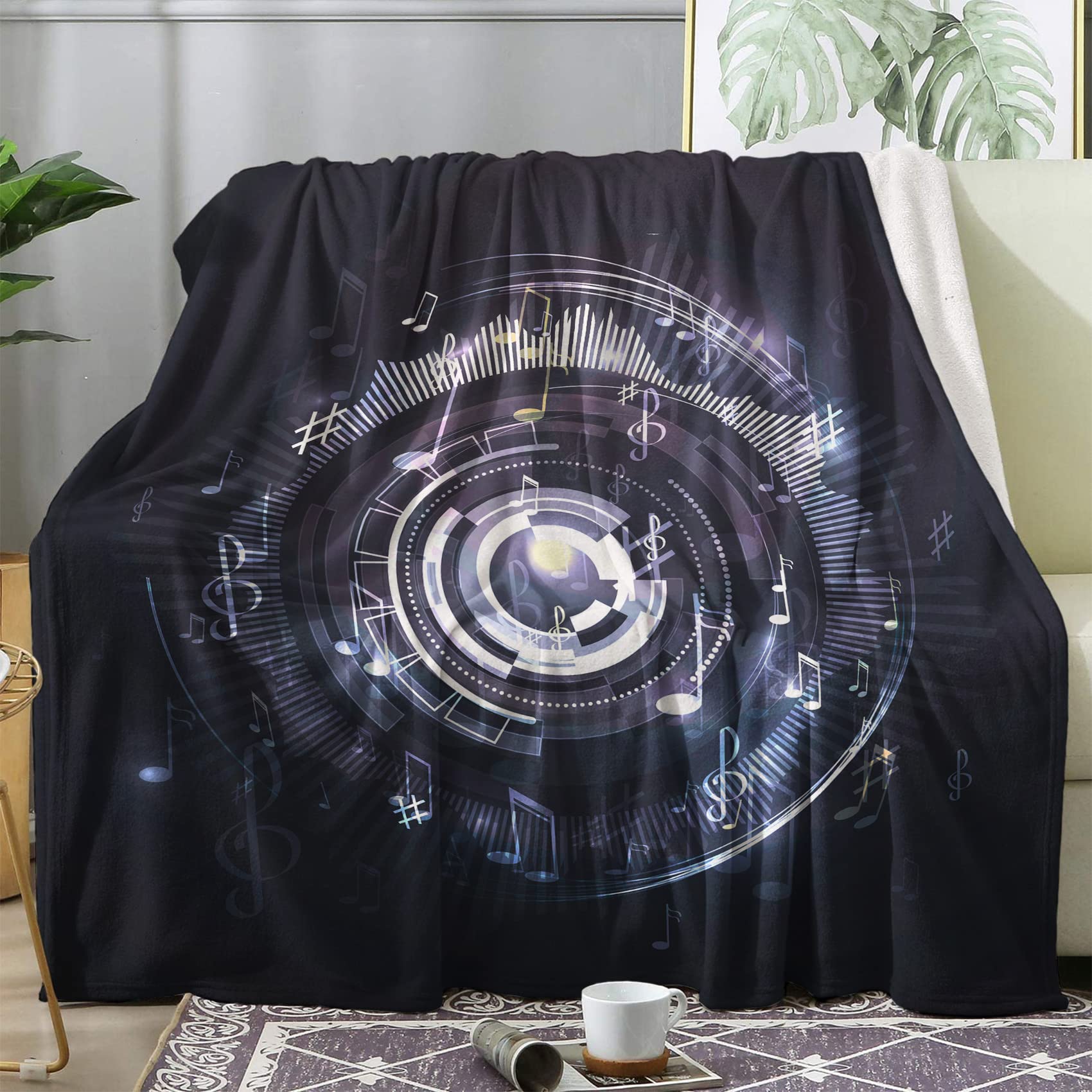 Couverture 1 Personne en Flanelle Peluche BUKITA Plaid Lit et Couvertures de Salon Douces