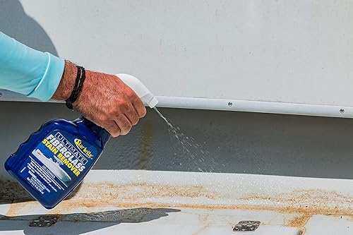 Miniatura 5 de STAR BRITE Removedor de manchas de fibra de vidrio definitivo, solución de grado marino fácil de usar para eliminar manchas duras de óxido, hojas y