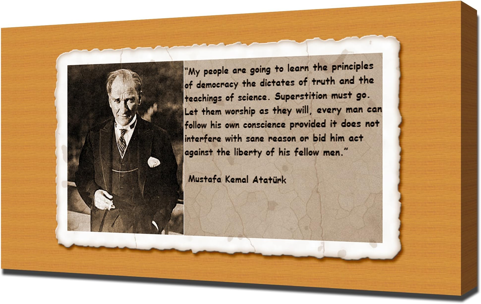Compatible With - Mustafa Kemal Ataturk Quotes 1 - Canvas Art Print