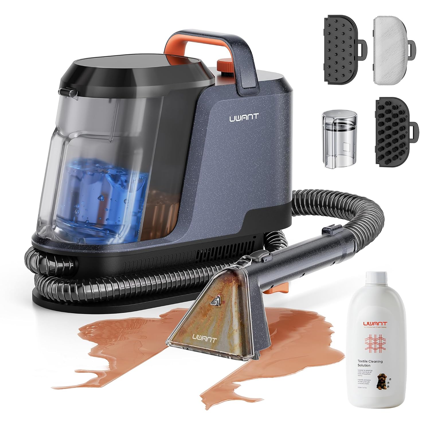 uwant Portable Carpet and Upholstery for Deep Cleaner 18Kpa Carpet Cleaner Machine for Cars Pets with Cleaning Tool