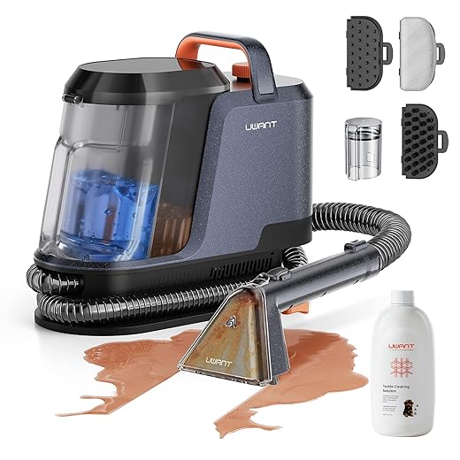 Uwant Portable Carpet and Upholstery for Deep Cleaner, 18Kpa Carpet Cleaner Machine for Cars, Pets with Cleaning Tool and Self Cleaning for Spot, Rug, Couch Set of 1