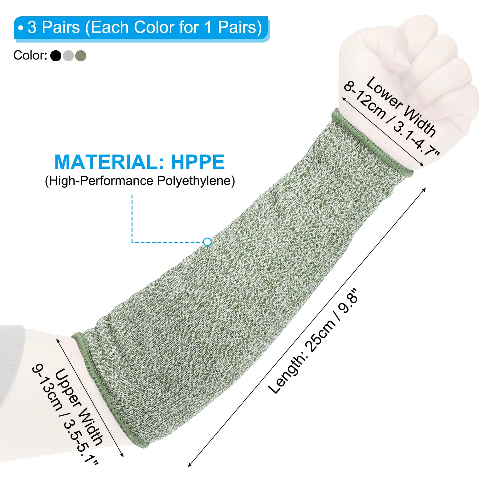 PATIKIL 10 Inch Cut Resistant Sleeve - Image 2