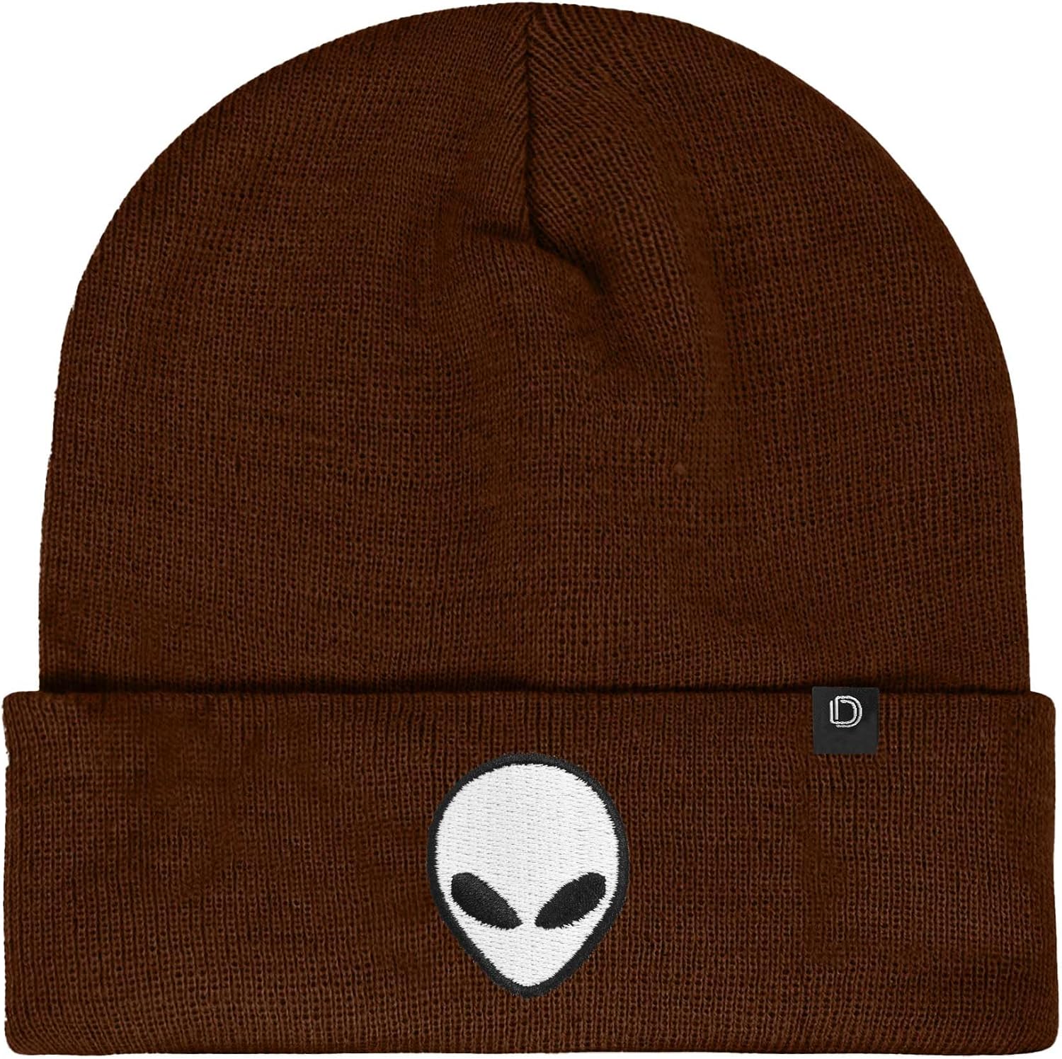DALIX Alien Embroidered Beanie Hat Knit Cap Cold Weather Mens