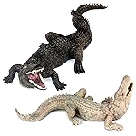FUNSHOWCASE African Jungle Animals Toy Nile Crocodiles Figure Realistic Plastic Figurine Playset Lot 2-Piece