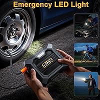 Vista 4 de Inflador de neumáticos, compresor de aire portátil DC 12 V, compresor de aire portátil con manómetro digital bomba de aire para neumáticos