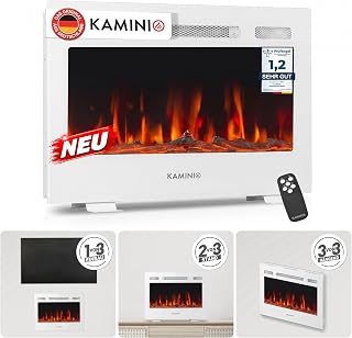KAMINIO® Marlon PRO 24 Elektrokamin mit Heizung [Stand, Einbau & Wand]