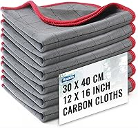 Vista 9 de Paño de limpieza de microfibra sin pelusa, limpiador de vidrios, paño de pulido para ventanas, milagro sin rayas, fácil de limpiar, reutilizable