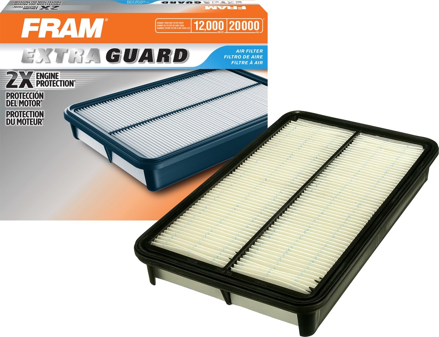 FRAM Extra Guard CA7351 Replacement Engine Air Filter for Select Toyota and Lexus Models, Provides Up to 12 Months or 12,000 Miles Filter Protection