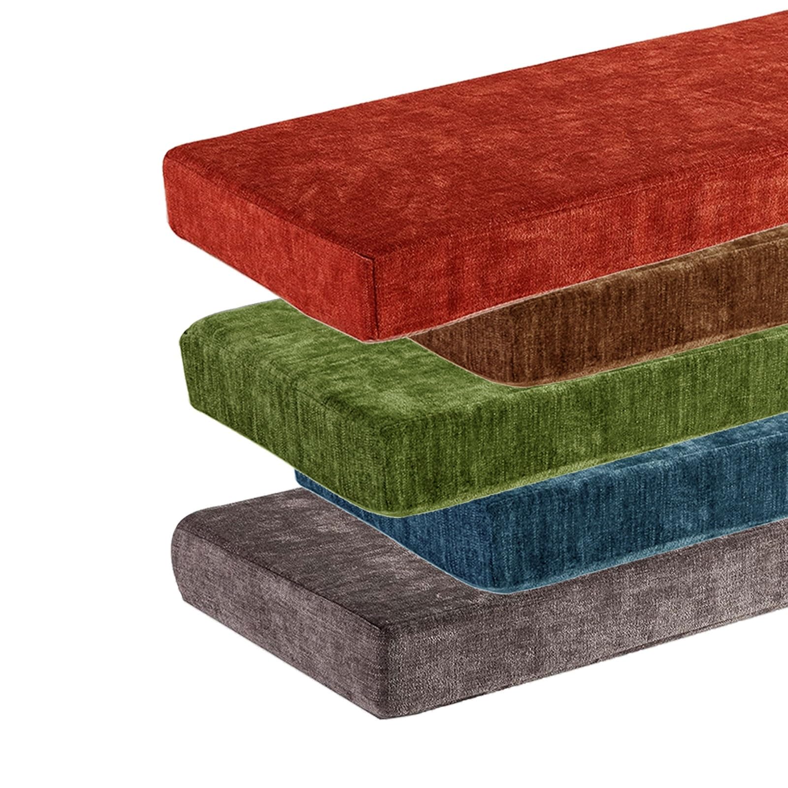 Amieron Custom Bench Cushion, Window Seat Cushion, High Resilience Foam Replacement Cushions for Indoor Outdoor Furniture, Living Room, Kitchen, Patio, Garden, Bench Seat Cushion(Chenille,Thick 8cm)