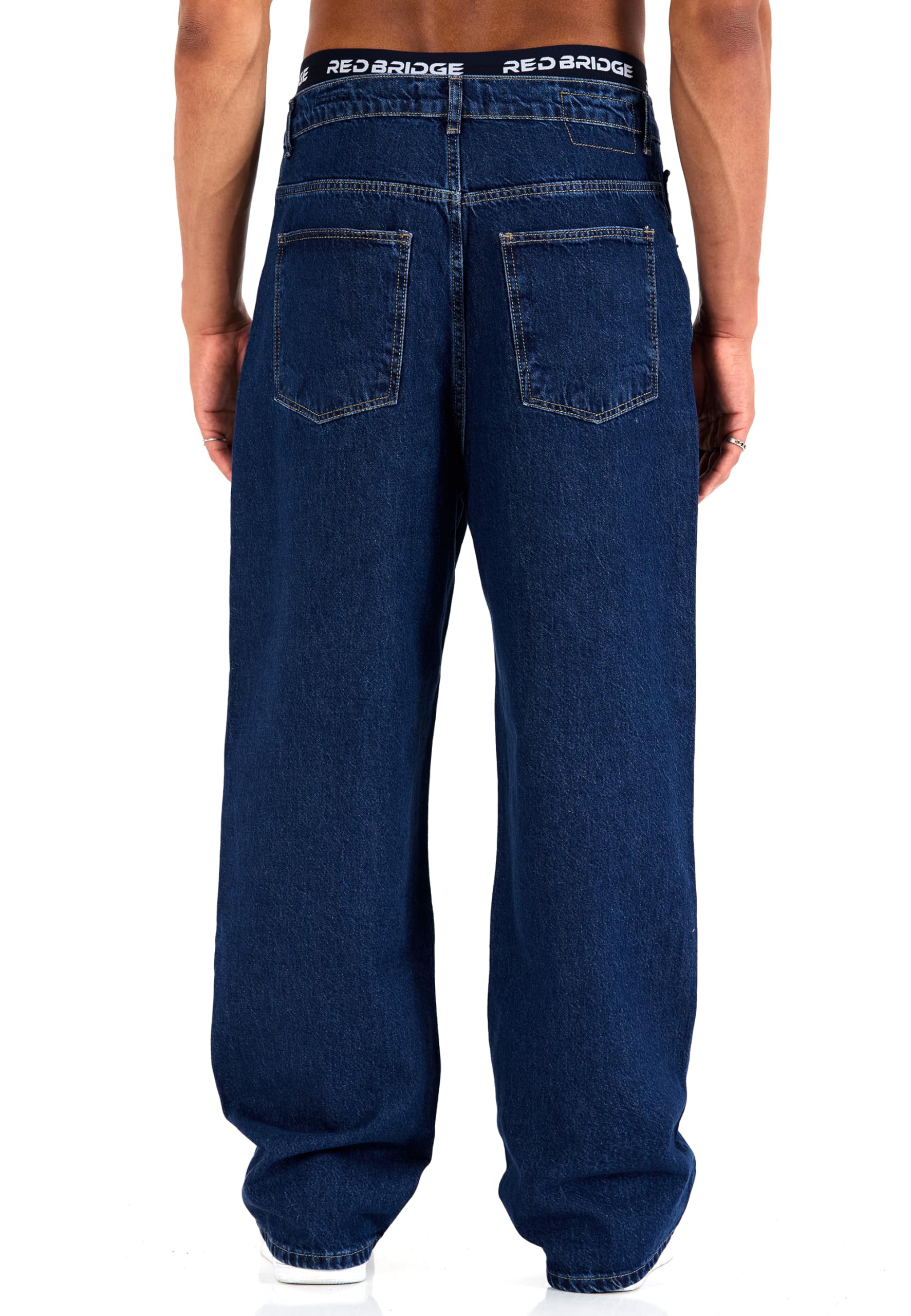 by Denim House Wide Leg Jeans Baggy Fit Denim Pantalones vaqueros en estilo de 5 bolsillos, cómodos y holgados para ropa de calle y el día a día