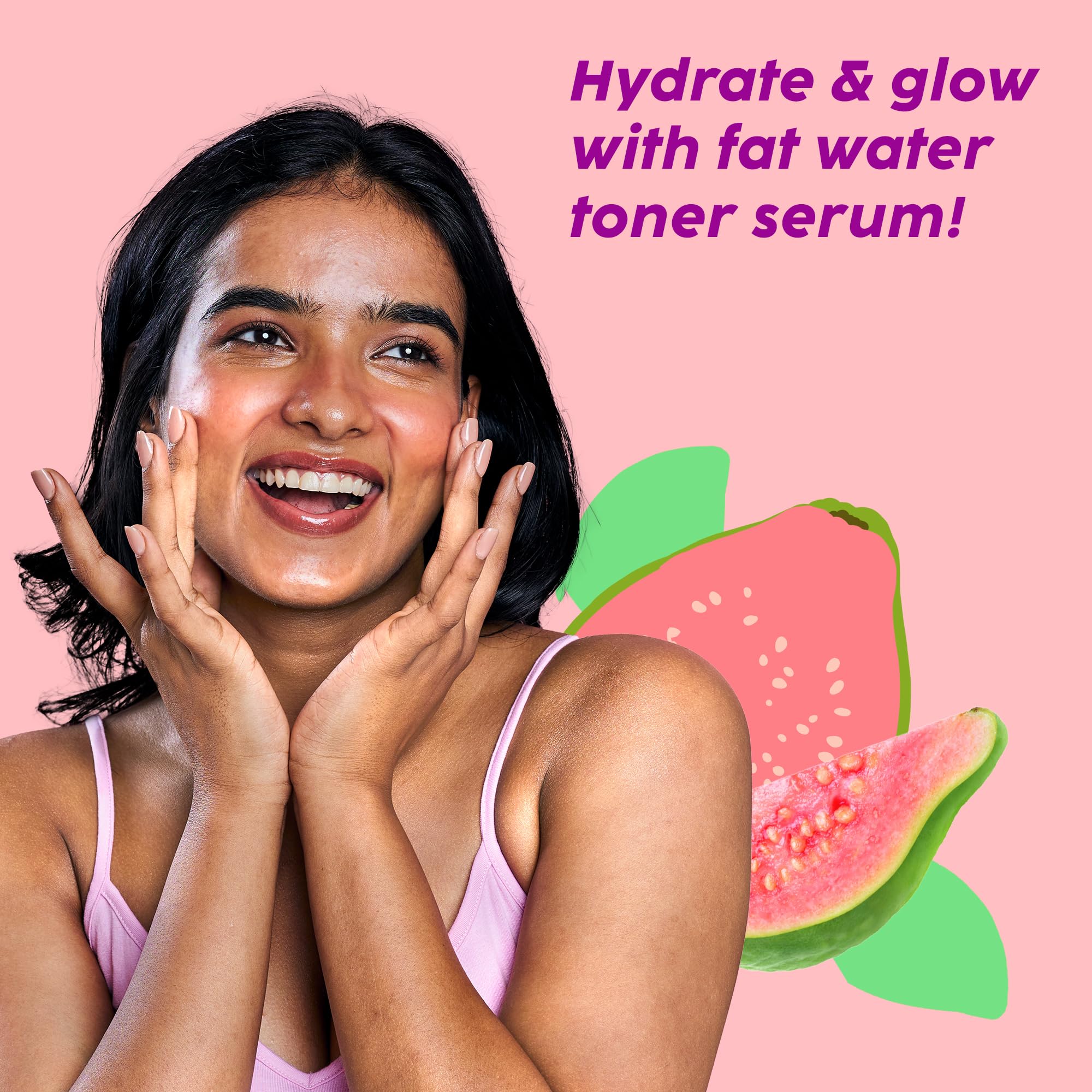 PLIX - THE PLANT FIX Guava & Roses Glow Fat Water Toner Serum | 2-in-1 Toner serum | Fades Blemishes, Tightens & Cleanses Pores | Soothes Redness & Irritated Skin | 150ml - Image 7 thumbnail