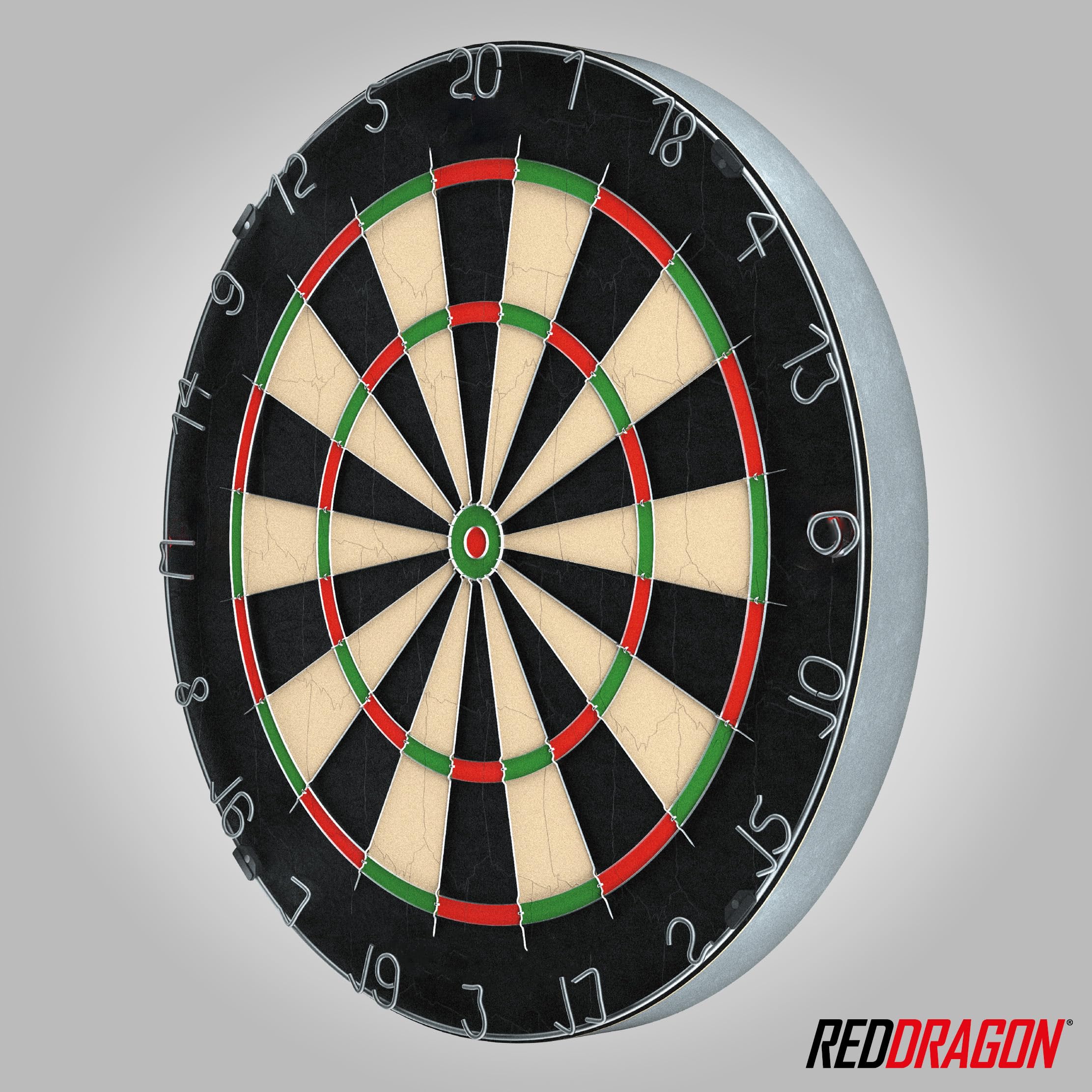 RED DRAGON Ultimate Dart & Surround Ring Set - Bersaglio con Punta in Acciaio - Include Bersaglio con setole, Protezione per Parete del tabellone con Linea oche