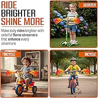 Vista 6 de Iconikal Streamers de llama para manillar de bicicleta o scooter, bicicleta infantil de 10 pulgadas, fácil de instalar