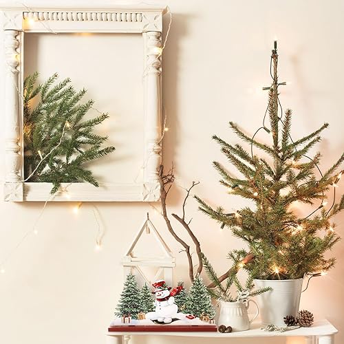 Miniatura 3 de Huwena 5 piezas de decoración de mesa de Navidad, centros de mesa de Navidad de madera, señal de alegría, muñeco de nieve, guantes de reno, señales