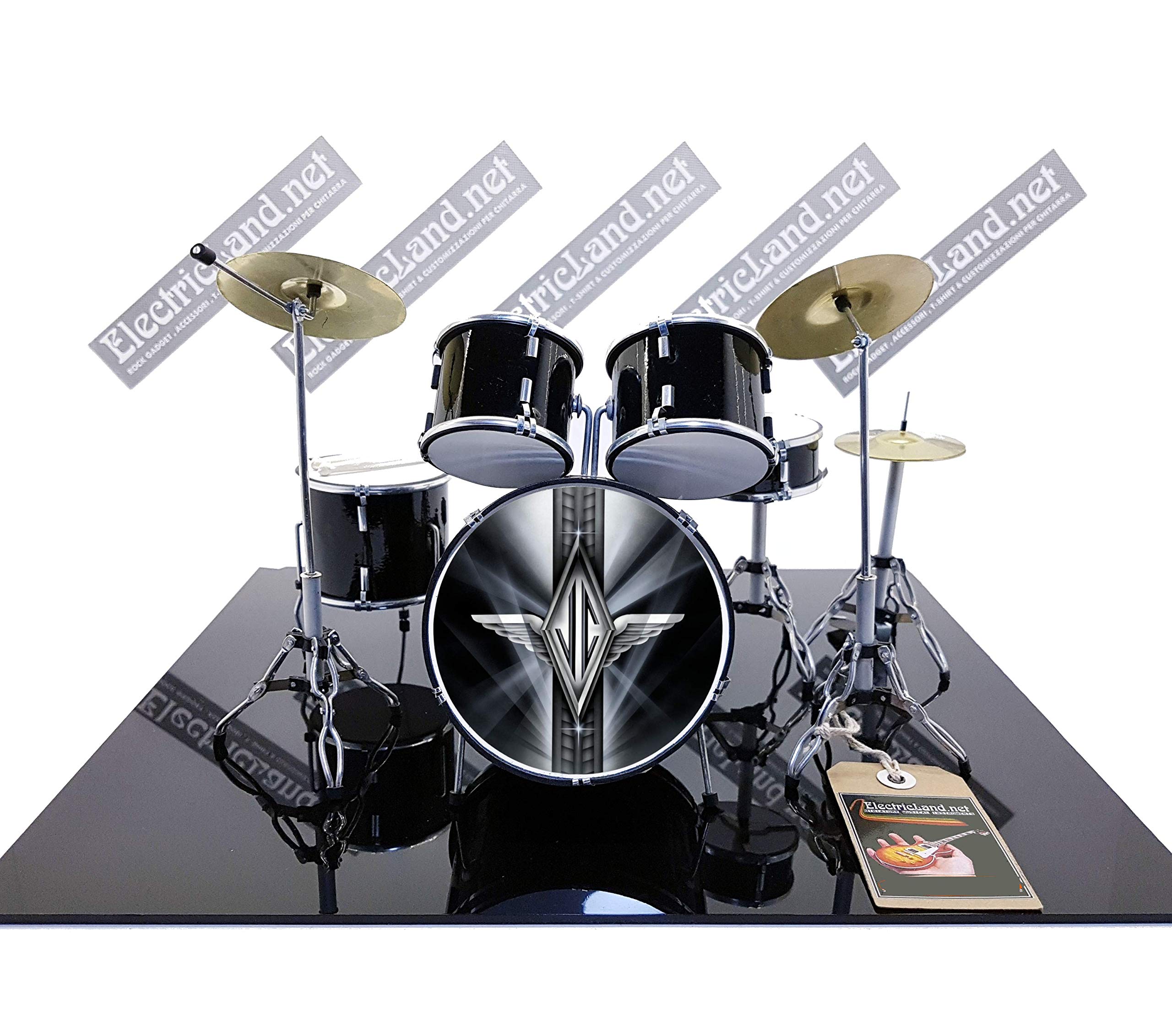 Mini Drum kit realizzato per rock music legends collector live set tribute miniature rock 25cm model scale 1:4 collectible box set batteria modellino da collezione